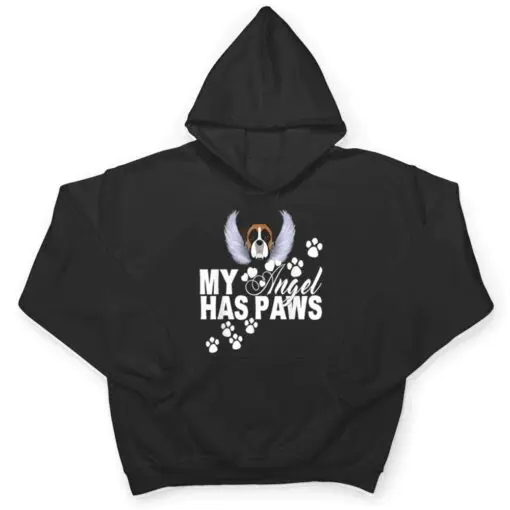 Boxer Dog Gift My Angel Has Paws Love Memorial Pet Mom Dad T Shirt