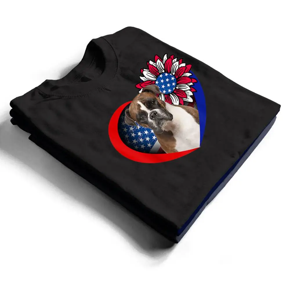 Boxer-Dog-Heart-American-Flag-4th-Of-July-Usa-Flag-Sunflower-T-Shirt-1 Boxer Dog Heart American Flag 4th Of July Usa Flag Sunflower T Shirt
