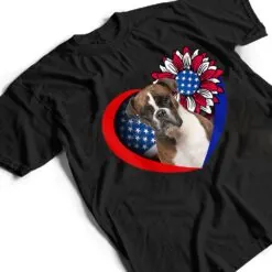 Boxer Dog Heart American Flag 4th Of July Usa Flag Sunflower T Shirt Boxer Dog Heart American Flag 4th Of July Usa Flag Sunflower T Shirt
