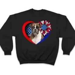 Boxer Dog Heart American Flag 4th Of July Usa Flag Sunflower T Shirt Boxer Dog Heart American Flag 4th Of July Usa Flag Sunflower T Shirt