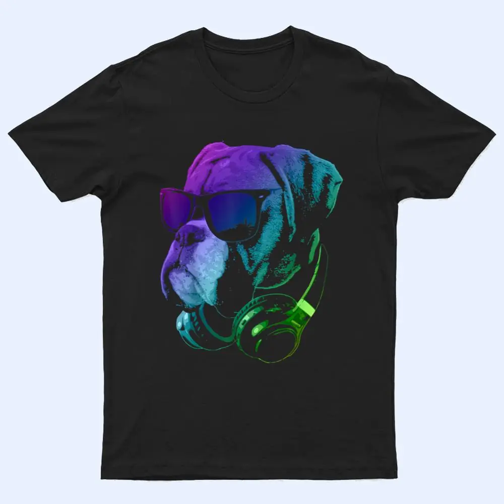 Boxer Dog With Sunglasses And Headphones T Shirt Boxer Dog With Sunglasses And Headphones T Shirt