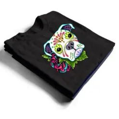 Boxer in White - Day of the Dead Sugar Skull Dog T Shirt Boxer in White - Day of the Dead Sugar Skull Dog T Shirt
