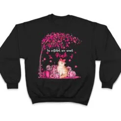 Breast Cancer Awareness In October We Wear Pink Pumpkin Cat Premium T Shirt