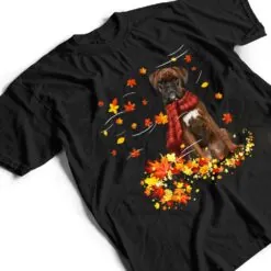 Brindle Boxer Fall Red Scarf Autumn Leaf Gift For Dog Lover T Shirt Brindle Boxer Fall Red Scarf Autumn Leaf Gift For Dog Lover T Shirt