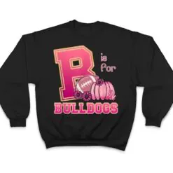 Bulldog Breast Cancer Awareness Football Fall School Spirit T Shirt Bulldog Breast Cancer Awareness Football Fall School Spirit T Shirt