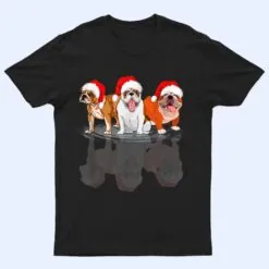 Bulldog Dog Lights Christmas Matching Family T Shirt