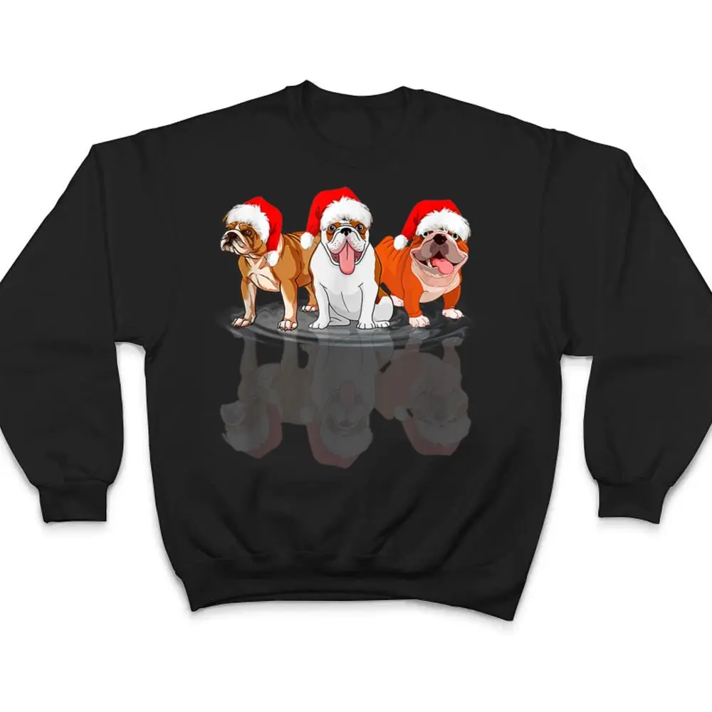 Bulldog-Dog-Lights-Christmas-Matching-Family-T-Shirt-4 Bulldog Dog Lights Christmas Matching Family T Shirt