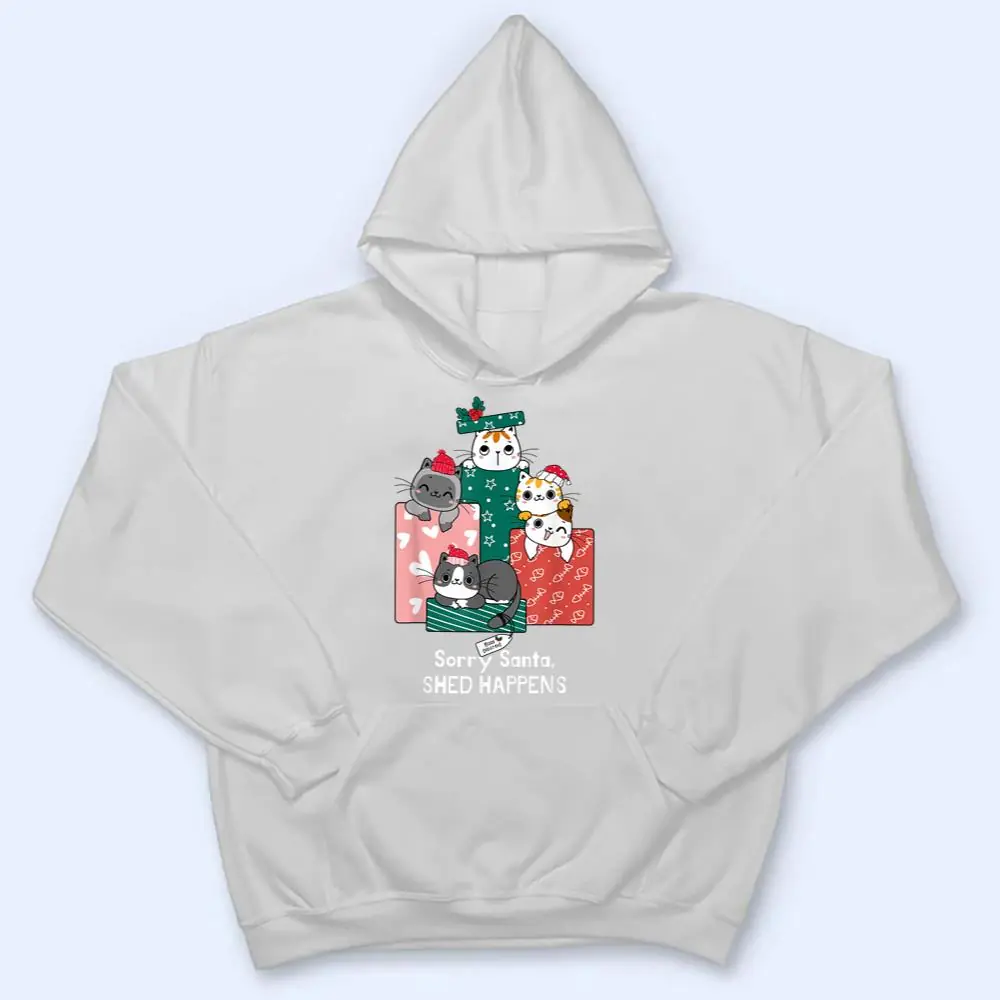 CAT Christmas , Sorry Santa Shed-Happens T Shirt