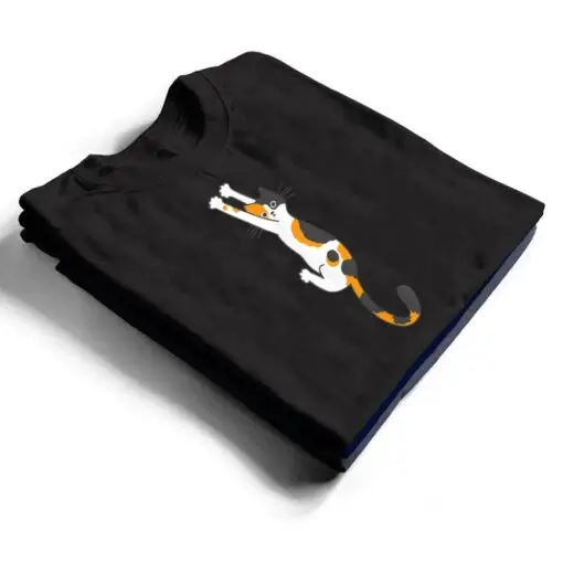 Calico Cat Hanging On T Shirt