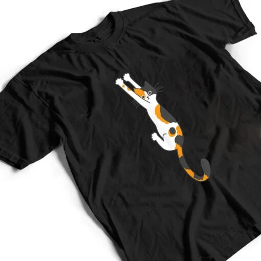 Calico Cat Hanging On T Shirt