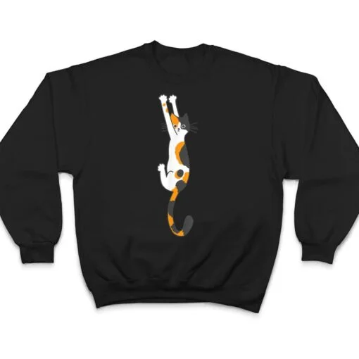 Calico Cat Hanging On T Shirt