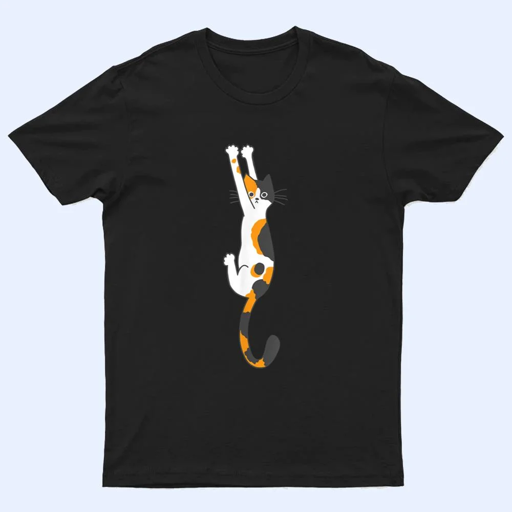 Calico Cat Hanging On T Shirt Calico Cat Hanging On T Shirt