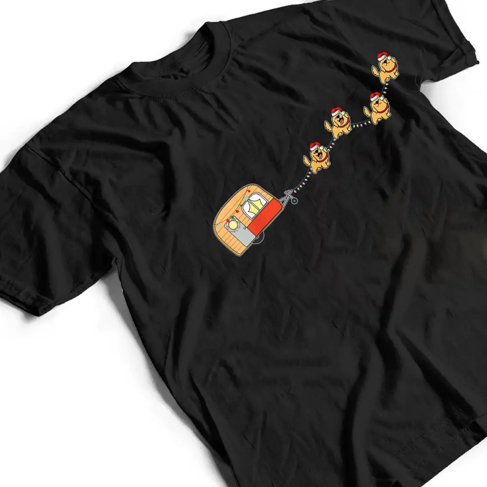 Camper-Van-Christmas-Golden-Retriever-Sleigh-X-mas-Pajama-T-Shirt-2 Camper Van Christmas Golden Retriever Sleigh X-mas Pajama T Shirt