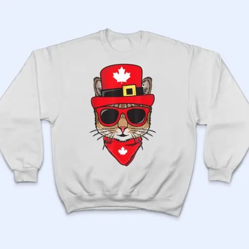 Canada Flag Canadian Cat Sunglasses Funny Men Women Kids T Shirt