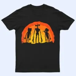 Cartoon Dog Cartoon Cat Age and Siren Head Costume - Creepy Halloween T Shirt