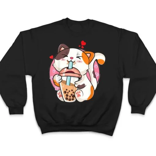 Cat Boba Bubble Tea Kawaii Anime Japanese T Shirt