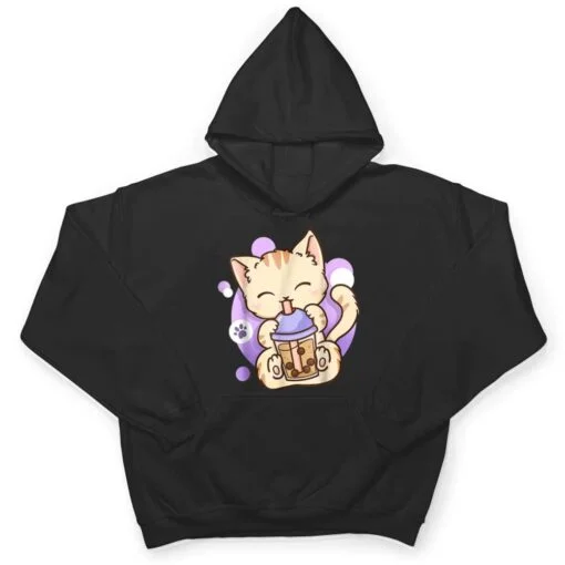 Cat Boba Tea Bubble Tea Anime Kawaii Neko for Girls Teenager T Shirt