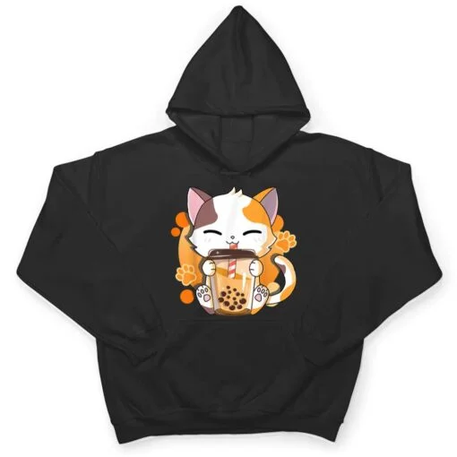 Cat Boba Tea Bubble Tea Anime Kawaii Neko for Girls Teenager_3 T Shirt