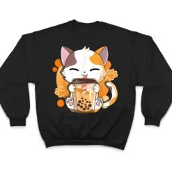 Cat Boba Tea Bubble Tea Anime Kawaii Neko for Girls Teenager_3 T Shirt