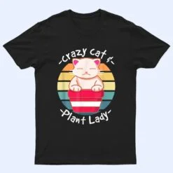 Cat Cactus Succulent Crazy Cat Lady Gardening T Shirt