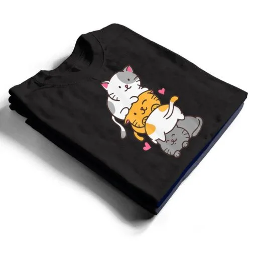 Cat Cats Cute Kitty Pile Anime Kawaii Neko Gift T Shirt