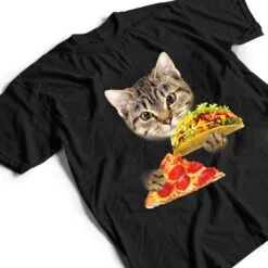 Cat Eating Taco and Pizza , Funny Kitty by Zany Brainy T Shirt Cat Eating Taco and Pizza , Funny Kitty by Zany Brainy T Shirt