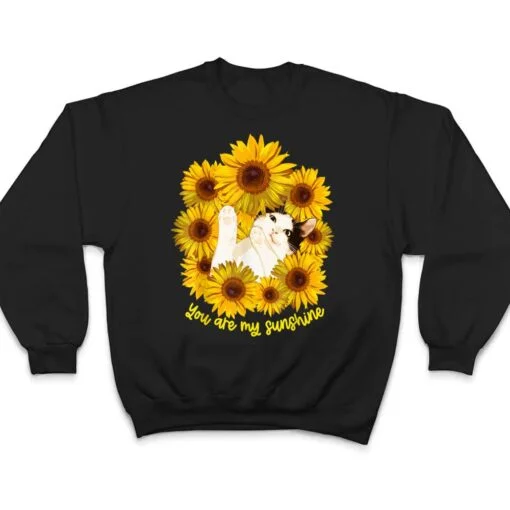Cat Graphic Tshirts, Cat Sunflower Shirt T, Cat Sunshine T Shirt