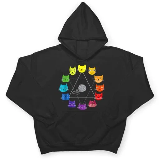 Cat Hemed Artist Color Wheel Educational Art Eacher T Shirt