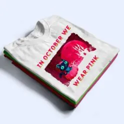 Cat In Pumpkin Halloween Kitten In October We Wear Pink Ee T Shirt