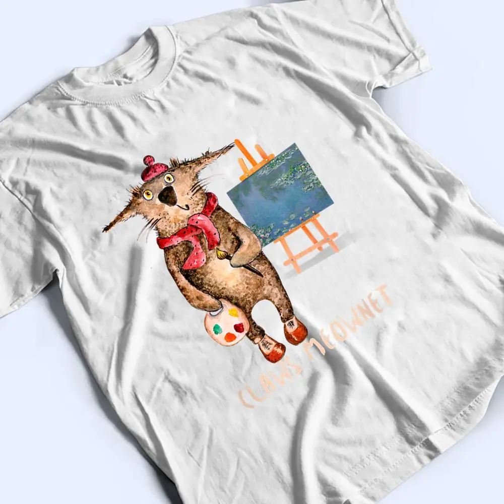 Cat Lovers and Artists Claws Meownet Funny Artist Cat T Shirt