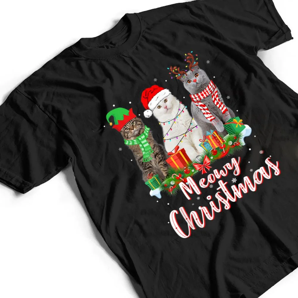 Cat-Meowy-Family-Matching-Christmas-Pajamas-Santa-Cats-Xmas-T-Shirt-2 Cat Meowy Family Matching Christmas Pajamas Santa Cats Xmas T Shirt