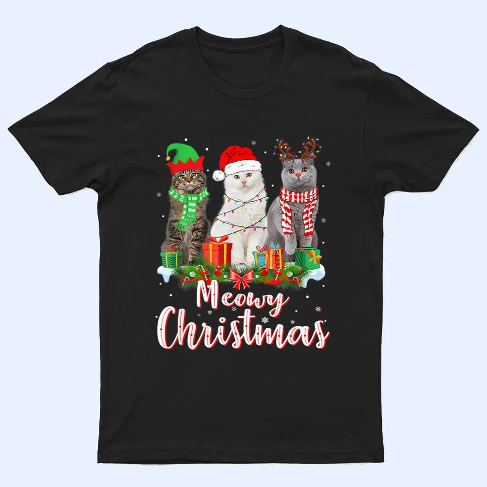 Cat Meowy Family Matching Christmas Pajamas Santa Cats Xmas T Shirt Cat Meowy Family Matching Christmas Pajamas Santa Cats Xmas T Shirt