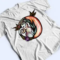 Cat Moon Flower Art Nature Kitty Cats T Shirt Cat Moon Flower Art Nature Kitty Cats T Shirt