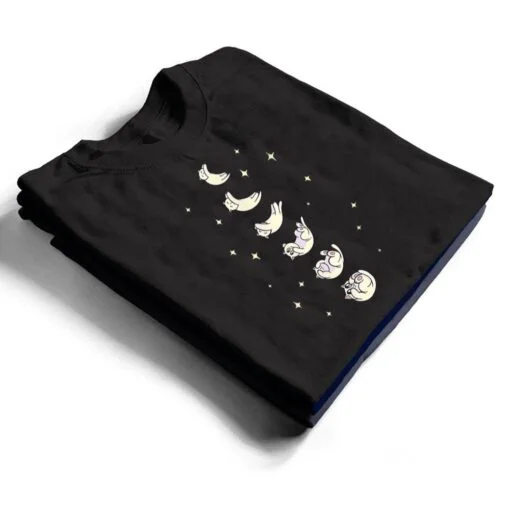 Cat Moon Phases Sleep Position Cute Kitten T Shirt