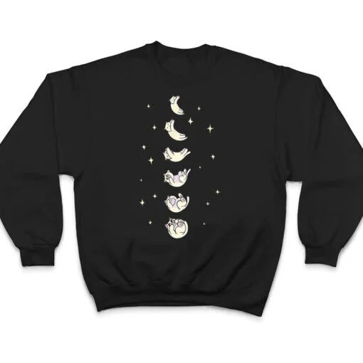 Cat Moon Phases Sleep Position Cute Kitten T Shirt