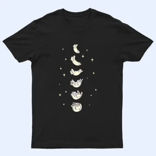 Cat Moon Phases Sleep Position Cute Kitten T Shirt