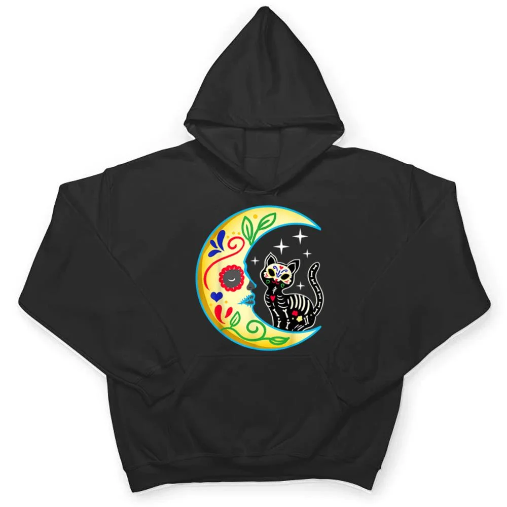 Cat-Moon-Sugar-Skull-Dia-De-Los-Muertos-Day-Of-He-Dead-T-Shirt-3 Cat Moon Sugar Skull Dia De Los Muertos Day Of He Dead T Shirt
