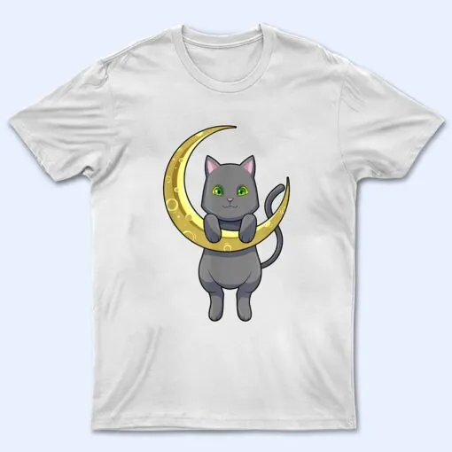 Cat Night Moon T Shirt