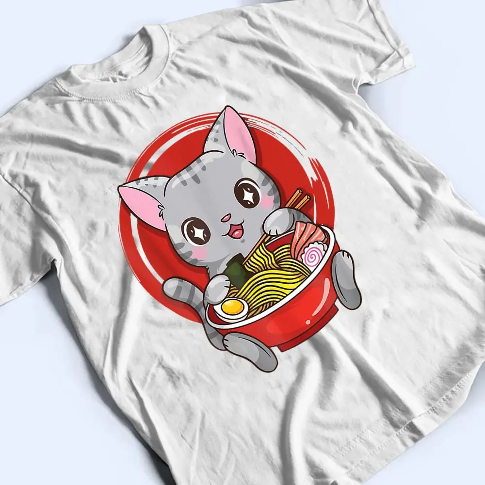 Cat-Ramen-Anime-Kawaii-Neko-Japanese-Gift-T-Shirt-2 Cat Ramen Anime Kawaii Neko Japanese Gift T Shirt