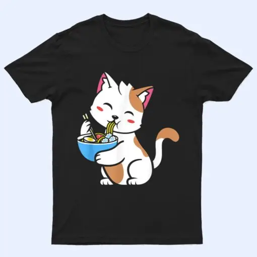 Cat Ramen Anime Kawaii Teen gift T Shirt