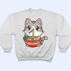 Cat Ramen Kawaii Anime Japanese Food Girls Official Teenager T Shirt Cat Ramen Kawaii Anime Japanese Food Girls Official Teenager T Shirt