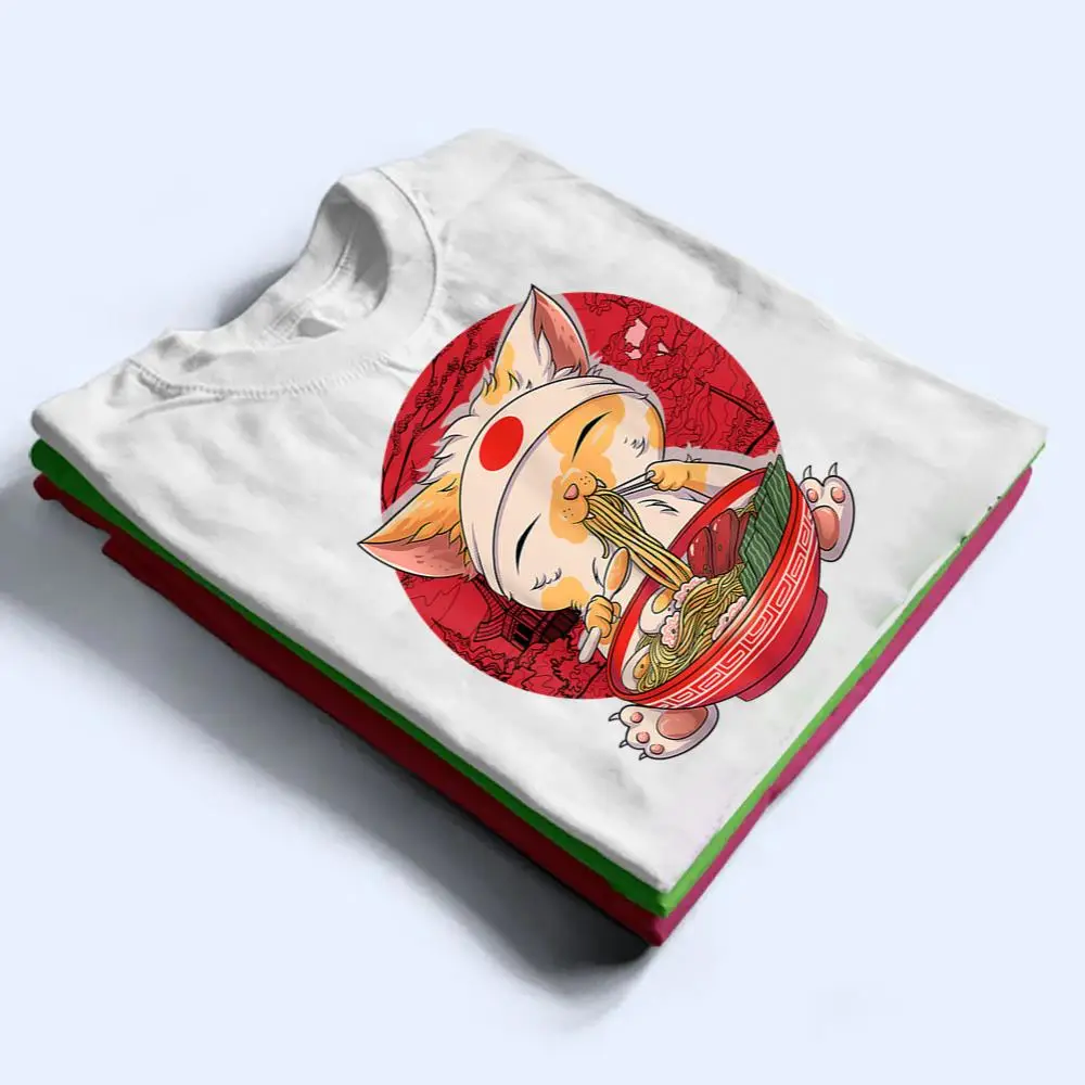 Cat-Ramen-Kawaii-Anime-Japanese-Food-Girls-Official-nager-Ver-2-T-Shirt-1 Cat Ramen Kawaii Anime Japanese Food Girls Official nager Ver 2 T Shirt