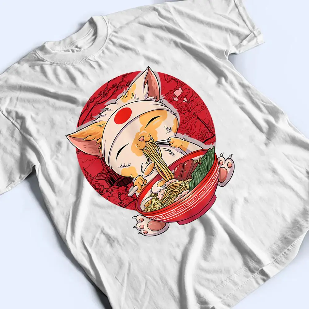 Cat-Ramen-Kawaii-Anime-Japanese-Food-Girls-Official-nager-Ver-2-T-Shirt-2 Cat Ramen Kawaii Anime Japanese Food Girls Official nager Ver 2 T Shirt