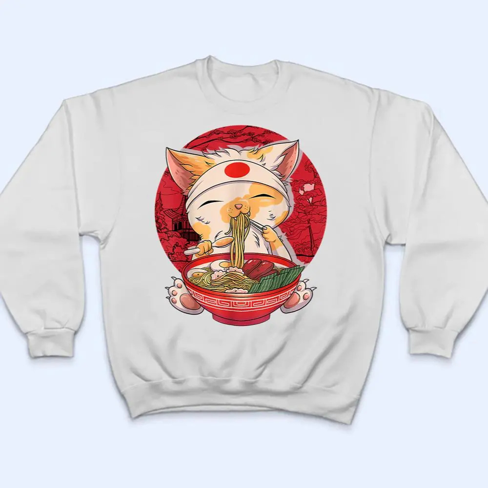 Cat-Ramen-Kawaii-Anime-Japanese-Food-Girls-Official-nager-Ver-2-T-Shirt-4 Cat Ramen Kawaii Anime Japanese Food Girls Official nager Ver 2 T Shirt