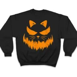Cat Scary Pumpkin Face Jack O Lantern Halloween Costume T Shirt Cat Scary Pumpkin Face Jack O Lantern Halloween Costume T Shirt