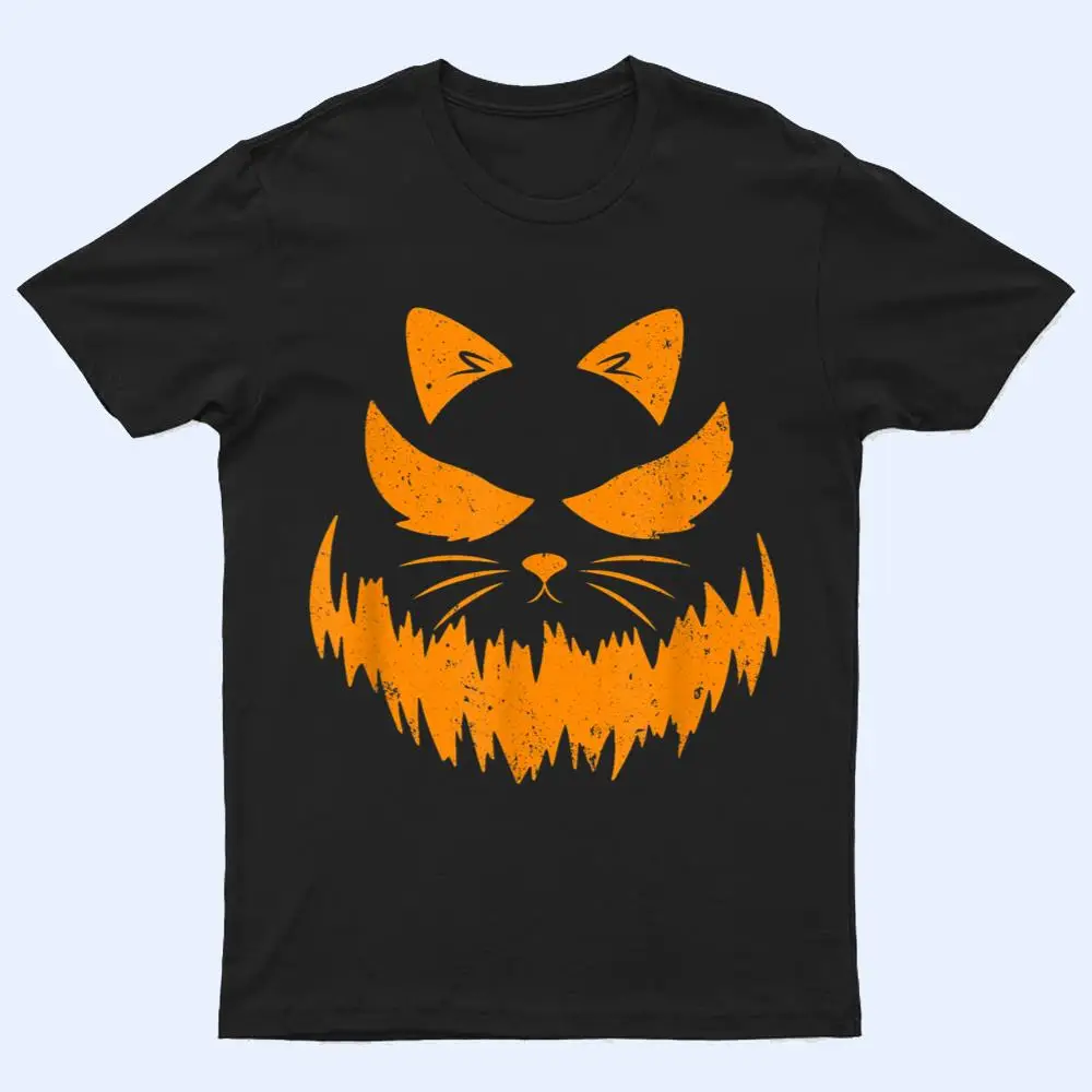 Cat Scary Pumpkin Face Jack O Lantern Halloween Costume T Shirt Cat Scary Pumpkin Face Jack O Lantern Halloween Costume T Shirt