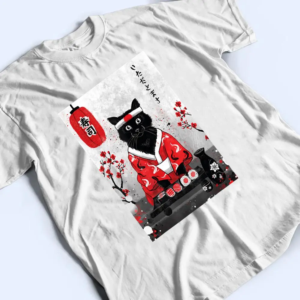 Cat-Sushi-Japanese-Anime-T-Shirt-2 Cat Sushi Japanese Anime T Shirt