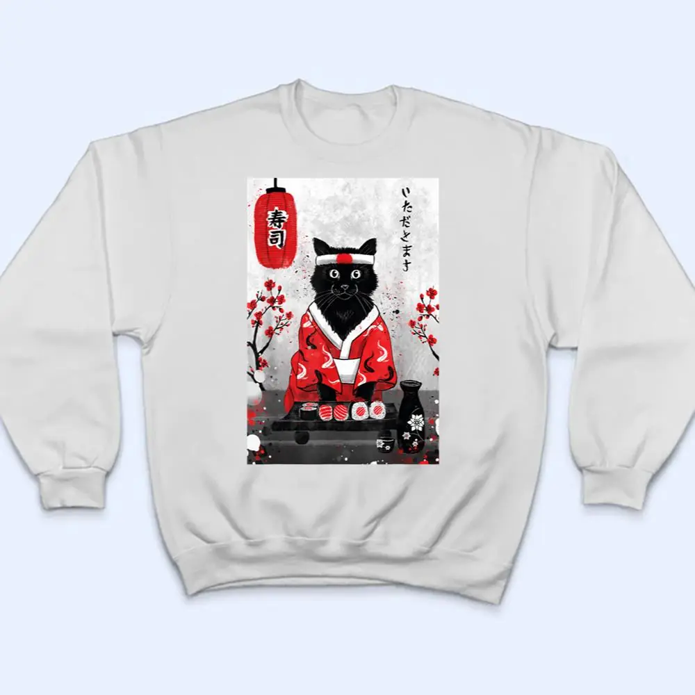 Cat-Sushi-Japanese-Anime-T-Shirt-4 Cat Sushi Japanese Anime T Shirt
