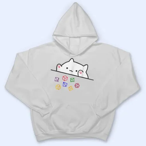 Cat Throwing Dice Tabletop Games Cute Kawaii Animal Lover T Shirt