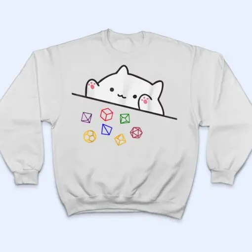 Cat Throwing Dice Tabletop Games Cute Kawaii Animal Lover T Shirt